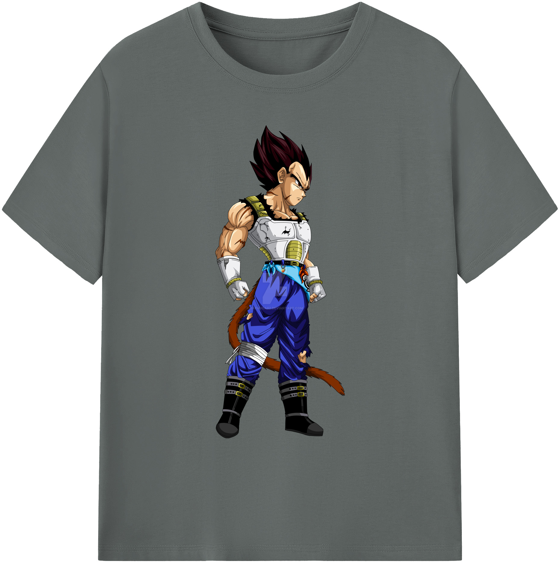 （画像用） ドラゴンボール ベジータ四世（Bejīta Yonsei）DRAGON BALL Vegeta IV 綿100％ メンズ半袖Tシャツ｜肌触りやわらか＆通気性